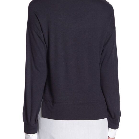 French Connection Kapiti Mixed Media Top - New - M - Picture 2 of 6